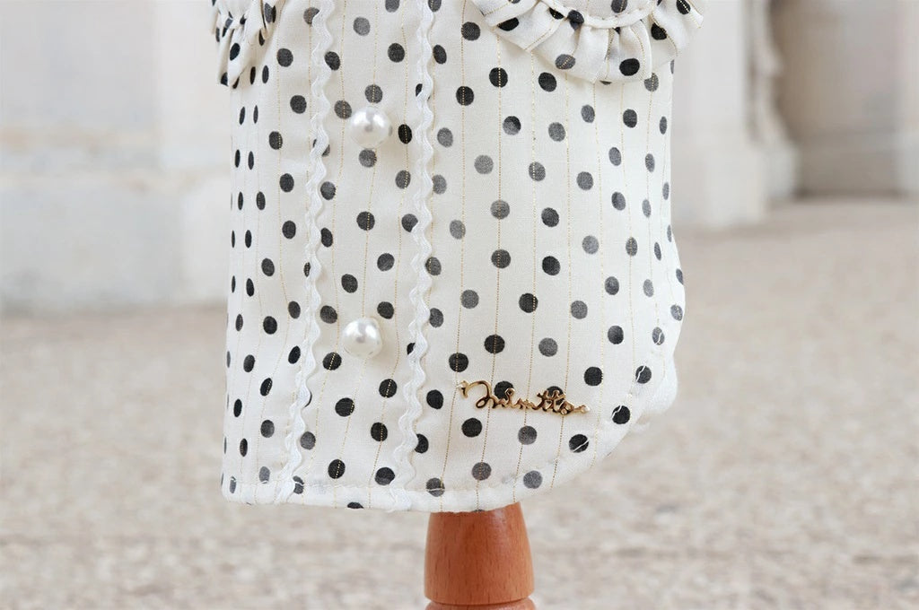 ミムット mimtto ★予約商品★ Silky Dot Blouse【小型犬 犬服 ドッグウェア トップス ブラウス セレブ】