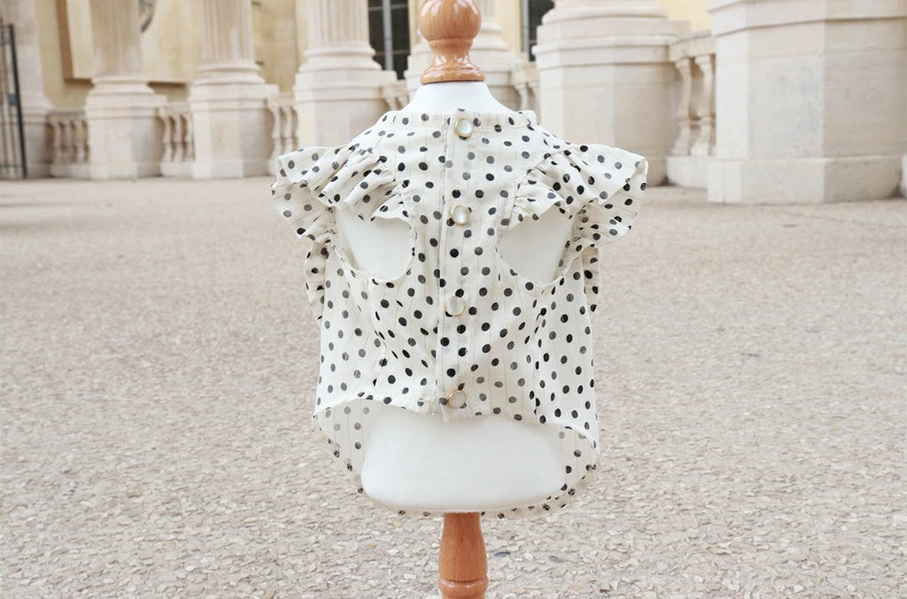 ミムット mimtto ★予約商品★ Silky Dot Blouse【小型犬 犬服 ドッグウェア トップス ブラウス セレブ】