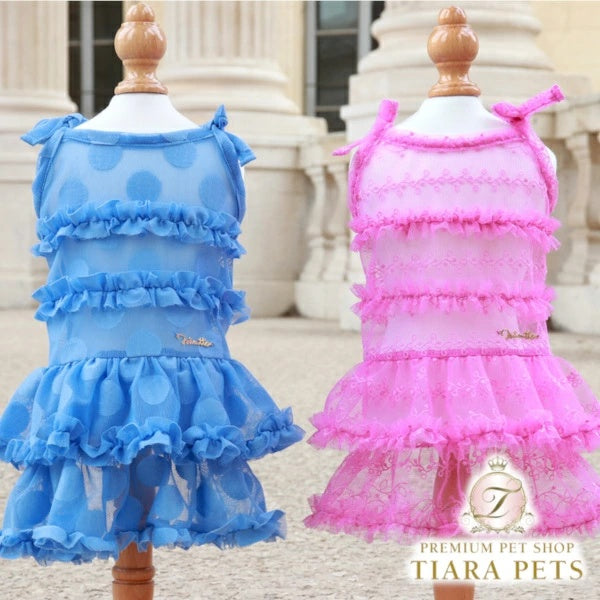 ミムット mimtto Tiered Tulle Dress【小型犬 犬服 ドッグウェア ワンピース ドレス スカート セレブ】