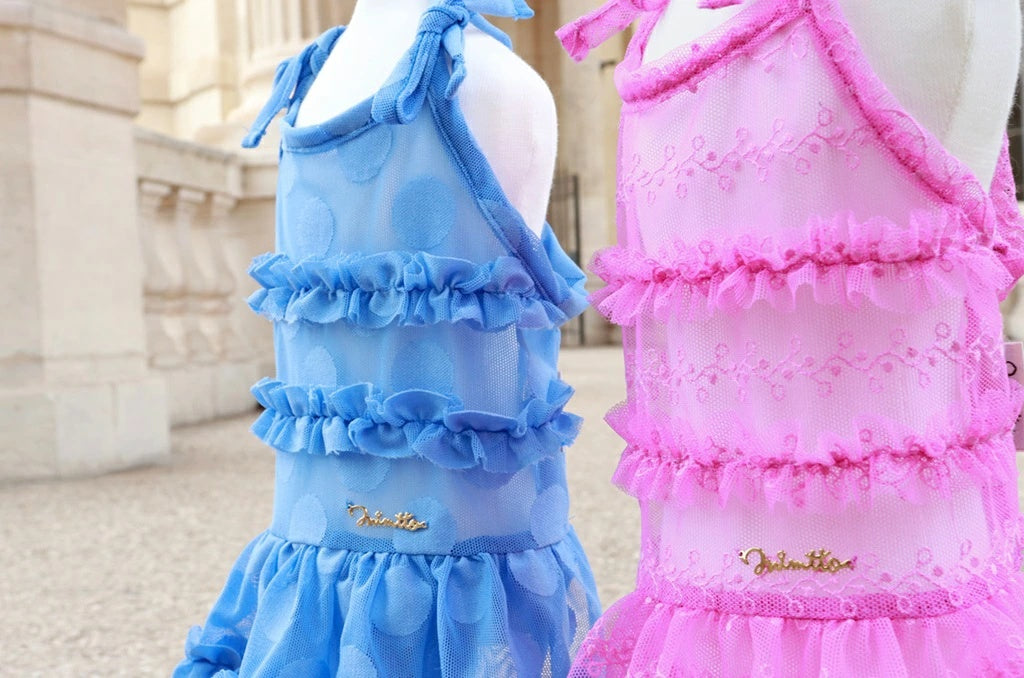 ミムット mimtto Tiered Tulle Dress【小型犬 犬服 ドッグウェア ワンピース ドレス スカート セレブ】