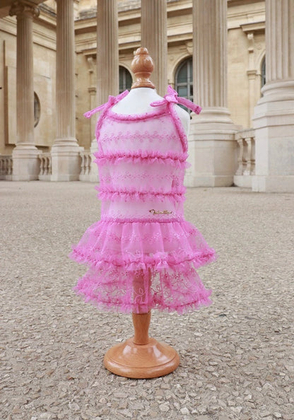 ミムット mimtto Tiered Tulle Dress【小型犬 犬服 ドッグウェア ワンピース ドレス スカート セレブ】