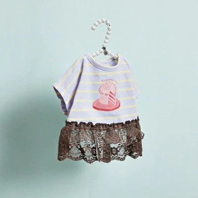 ルイスドッグ louisdog Strawberry Cake TEE【小型犬 犬服 ドッグウェア トップス Tシャツ セレブ】