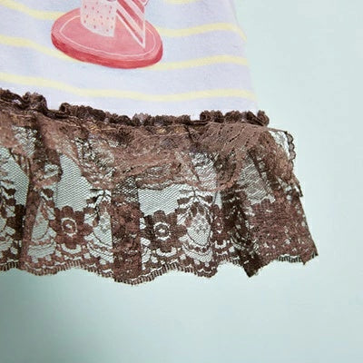 ルイスドッグ louisdog Strawberry Cake TEE【小型犬 犬服 ドッグウェア トップス Tシャツ セレブ】