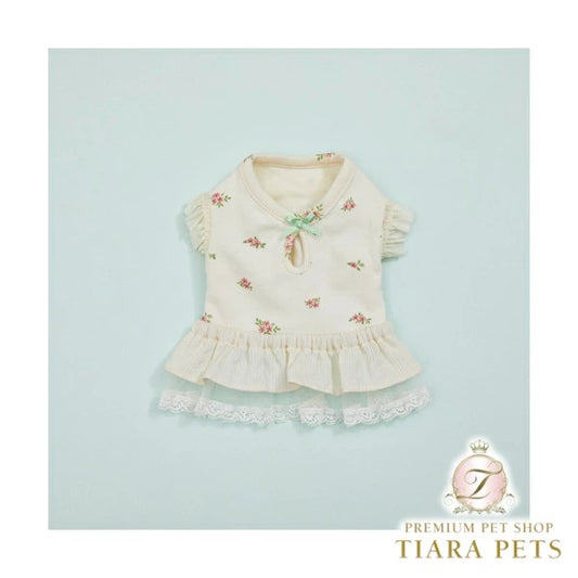 ルイスドッグ louisdog Blanc Porcelain Dress【小型犬 犬服 ドッグウェア ワンピース ドレス スカート セレブ】