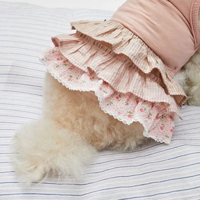 ルイスドッグ louisdog Blush Layered Dress【小型犬 犬服 ドッグウェア ワンピース ドレス スカート セレブ】