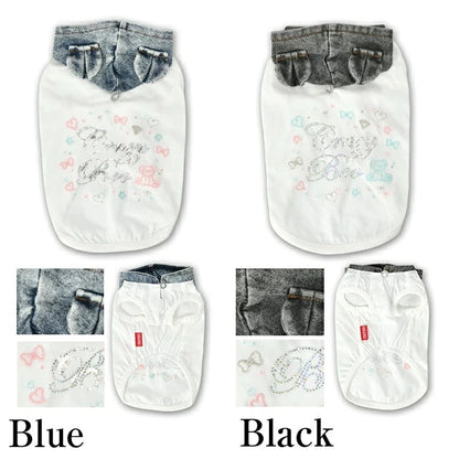 クレイジーブー CRAZYBOO デニムフードパーカ【犬服 トップス ワンピース スカート ドレス セレブ】