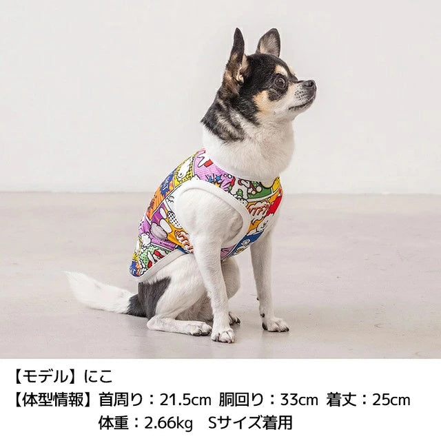 ディーズチャット D's CHAT アメコミメッシュタンク【犬服 ドッグウェア トップス タンクトップ セレブ】