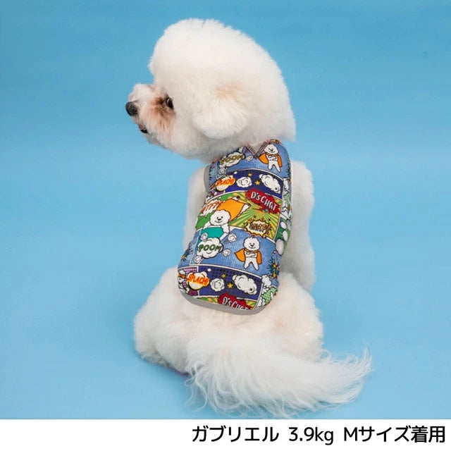 ディーズチャット D's CHAT アメコミメッシュタンク【犬服 ドッグウェア トップス タンクトップ セレブ】