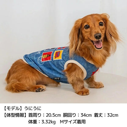 ディーズチャット D's CHAT スタンプメッシュタンク【犬服 ドッグウェア トップス タンクトップ セレブ】