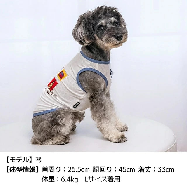 ディーズチャット D's CHAT スタンプメッシュタンク【犬服 ドッグウェア トップス タンクトップ セレブ】