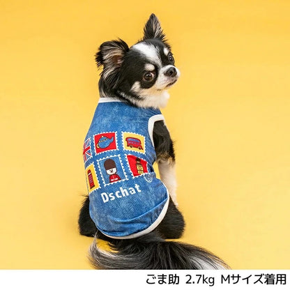 ディーズチャット D's CHAT スタンプメッシュタンク【犬服 ドッグウェア トップス タンクトップ セレブ】
