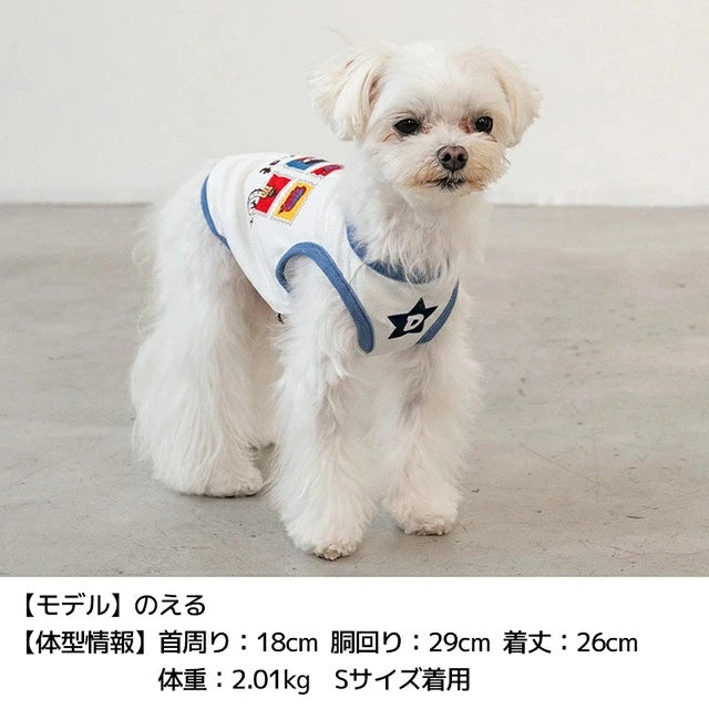 ディーズチャット D's CHAT スタンプメッシュタンク【犬服 ドッグウェア トップス タンクトップ セレブ】