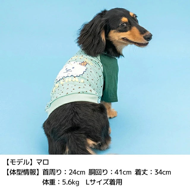 ディーズチャット D's CHAT ディーズ君ラグランTシャツ【犬服 ドッグウェア トップス Tシャツ セレブ】