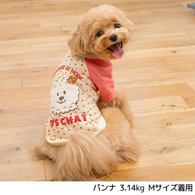 ディーズチャット D's CHAT ディーズ君ラグランTシャツ【犬服 ドッグウェア トップス Tシャツ セレブ】