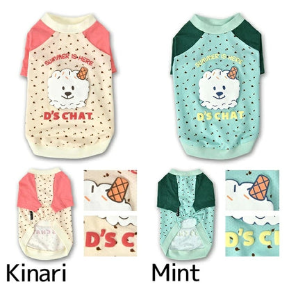 ディーズチャット D's CHAT ディーズ君ラグランTシャツ【犬服 ドッグウェア トップス Tシャツ セレブ】