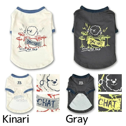 ディーズチャット D's CHAT ディーズ君ドラムTシャツ【犬服 ドッグウェア トップス Tシャツ セレブ】