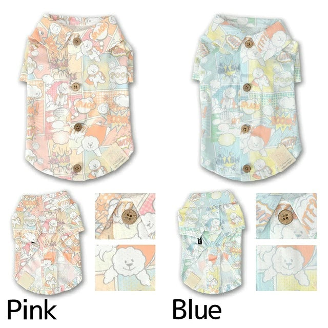 ディーズチャット D's CHAT アメコミメッシュシャツ【犬服 ドッグウェア トップス シャツ セレブ】