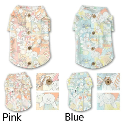 ディーズチャット D's CHAT アメコミメッシュシャツ【犬服 ドッグウェア トップス シャツ セレブ】