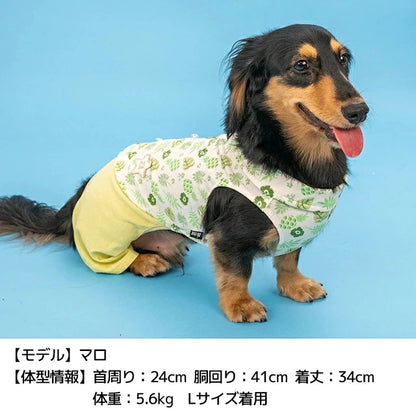 ディーズチャット D's CHAT ボタニカルシャツパンツ【犬服 ドッグウェア つなぎ ロンパース パンツ ズボン セレブ】