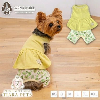 ディーズチャット D's CHAT ボタニカルスカートパンツ 【犬服 ドッグウェア つなぎ ロンパース パンツ ズボン セレブ】