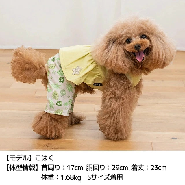 ディーズチャット D's CHAT ボタニカルスカートパンツ 【犬服 ドッグウェア つなぎ ロンパース パンツ ズボン セレブ】