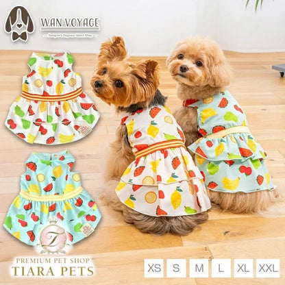 ディーズチャット D's CHAT ストレッチフルーツワンピ【犬服 ドッグウェア ワンピース スカート ドレス セレブ】