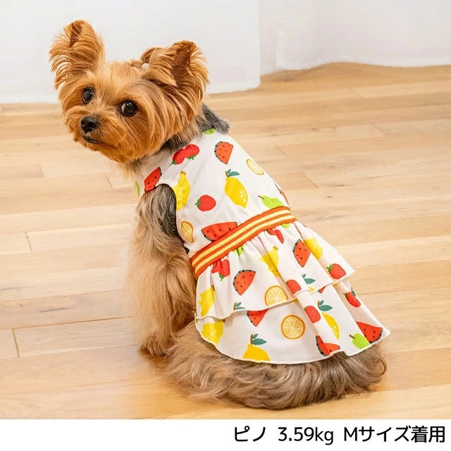 ディーズチャット D's CHAT ストレッチフルーツワンピ【犬服 ドッグウェア ワンピース スカート ドレス セレブ】