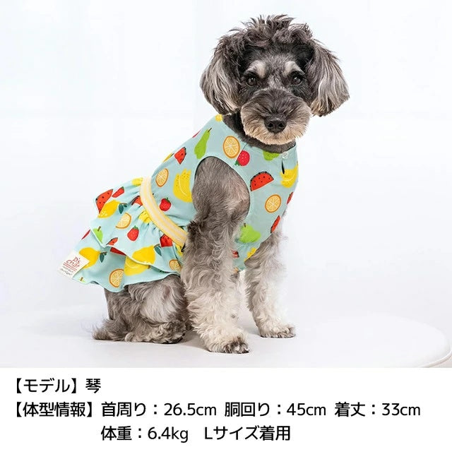 ディーズチャット D's CHAT ストレッチフルーツワンピ【犬服 ドッグウェア ワンピース スカート ドレス セレブ】