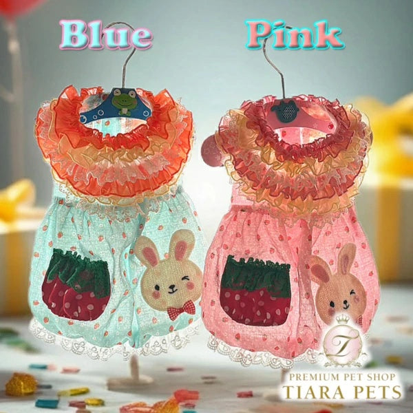 J&K동물 J&K animals ☆예약 접수중☆꽃딸기 원피스【소형견 개옷 원피스 스커트 드레스】