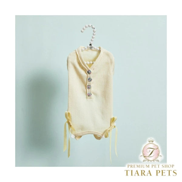 ルイスドッグ louisdog Butter Cream Romper【小型犬 犬服 ロンパース つなぎ パンツ セレブ】