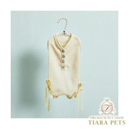 ルイスドッグ louisdog Butter Cream Romper【小型犬 犬服 ロンパース つなぎ パンツ セレブ】