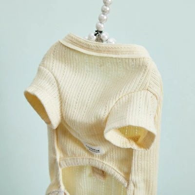ルイスドッグ louisdog Butter Cream Romper【小型犬 犬服 ロンパース つなぎ パンツ セレブ】
