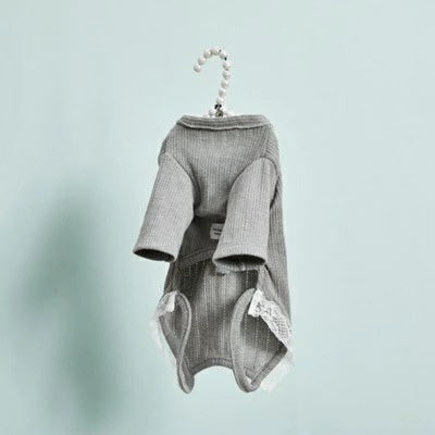 ルイスドッグ louisdog Misty Grey Romper【小型犬 犬服 ロンパース つなぎ パンツ セレブ】