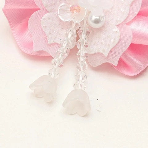 きゃんナナ CanNana きらきらバタフライバレッタリボン LB-329【小型犬 アクセサリー ヘアーアクセサリー リボン バレッタ】