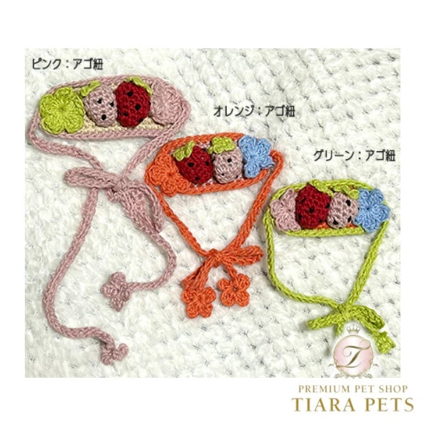 パリエロ PARIERO ニットヘッドドレス - フラワー [受注生産]【小型犬 犬用 ヘアアクセサリー ヘッドドレス セレブ】