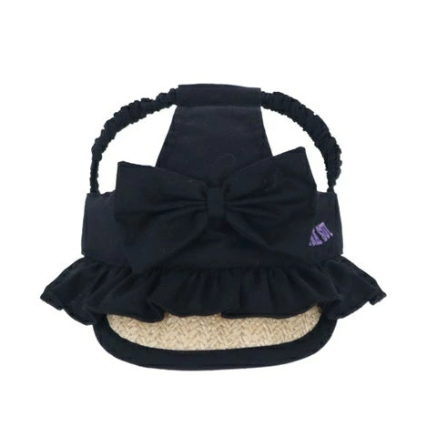 アナ スイ ANNA SUI リボン付き麦わらサンバイザー【小型犬 犬用 サンバイザー 帽子 セレブ】