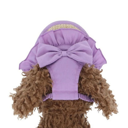 アナ スイ ANNA SUI リボン付き麦わらサンバイザー【小型犬 犬用 サンバイザー 帽子 セレブ】