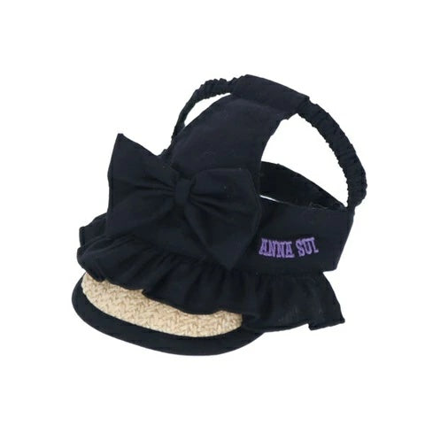 アナ スイ ANNA SUI リボン付き麦わらサンバイザー【小型犬 犬用 サンバイザー 帽子 セレブ】