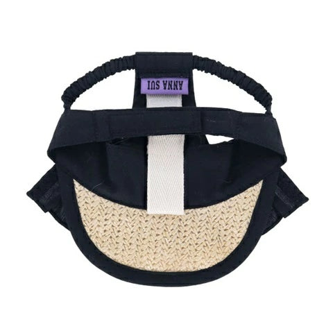 アナ スイ ANNA SUI リボン付き麦わらサンバイザー【小型犬 犬用 サンバイザー 帽子 セレブ】