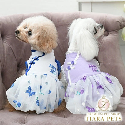 アナ スイ ANNA SUI バタフライチャイナバルーンワンピ【小型犬 犬服 ワンピース ドレス スカート セレブ】