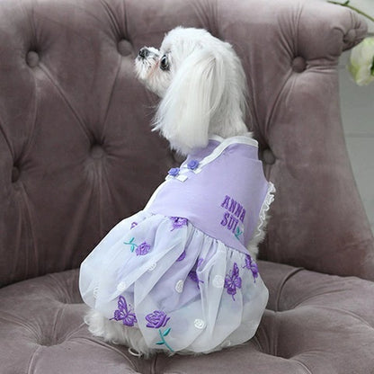 アナ スイ ANNA SUI バタフライチャイナバルーンワンピ【小型犬 犬服 ワンピース ドレス スカート セレブ】