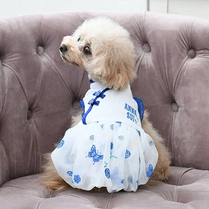 アナ スイ ANNA SUI バタフライチャイナバルーンワンピ【小型犬 犬服 ワンピース ドレス スカート セレブ】