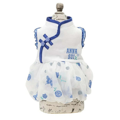 アナ スイ ANNA SUI バタフライチャイナバルーンワンピ【小型犬 犬服 ワンピース ドレス スカート セレブ】