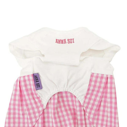 アナ スイ ANNA SUI バラコサージュギンガムチェックワンピ【小型犬 犬服 ワンピース ドレス スカート セレブ】