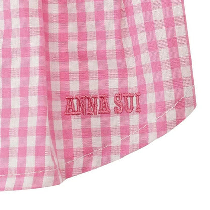 アナ スイ ANNA SUI バラコサージュギンガムチェックワンピ【小型犬 犬服 ワンピース ドレス スカート セレブ】
