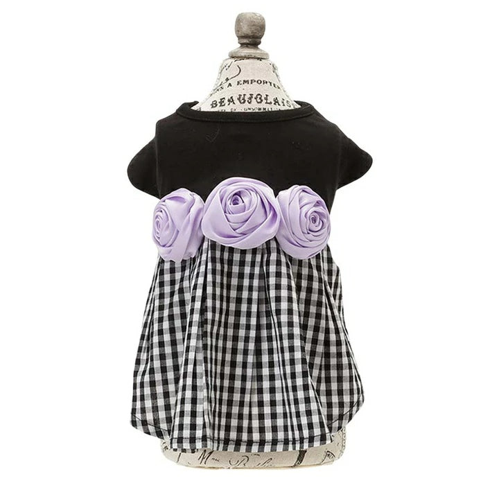 アナ スイ ANNA SUI バラコサージュギンガムチェックワンピ【小型犬 犬服 ワンピース ドレス スカート セレブ】