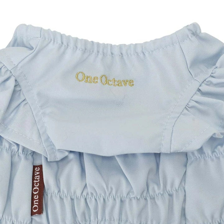 ワンオクターヴ One Octave ビッグリボンギャザーシャツワンピ【小型犬 犬服 ワンピース ドレス スカート セレブ】
