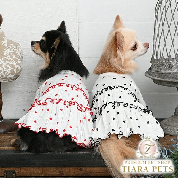 ワンオクターヴ One Octave ハートいっぱいメローワンピ【小型犬 犬服 ワンピース ドレス スカート セレブ】