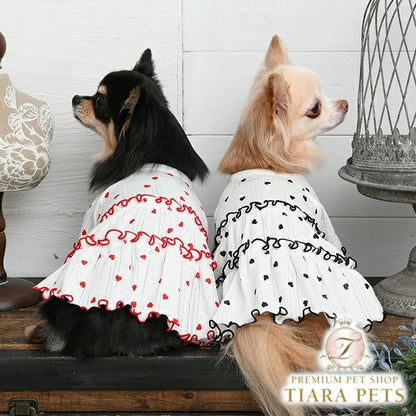 ワンオクターヴ One Octave ハートいっぱいメローワンピ【小型犬 犬服 ワンピース ドレス スカート セレブ】