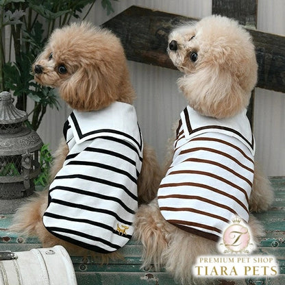 ロペピクニック ROPE PICNIC セーラーカラーボーダーカットソー【犬服 ドッグウェア ウエア トップス カットソー】
